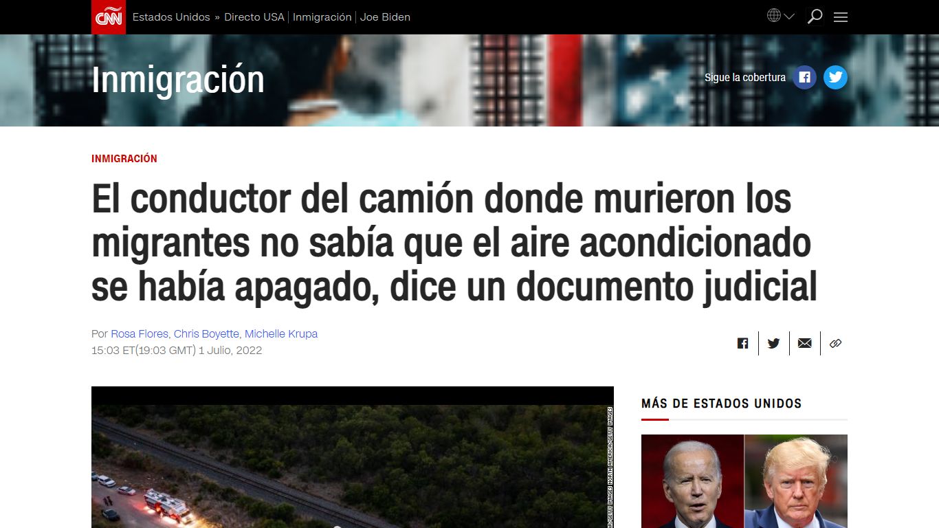 Conductor del camión de migrantes en Texas no sabía que el aire ... - CNN